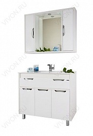 Водолей Зеркальный шкаф "Габи 120" белый – фотография-3